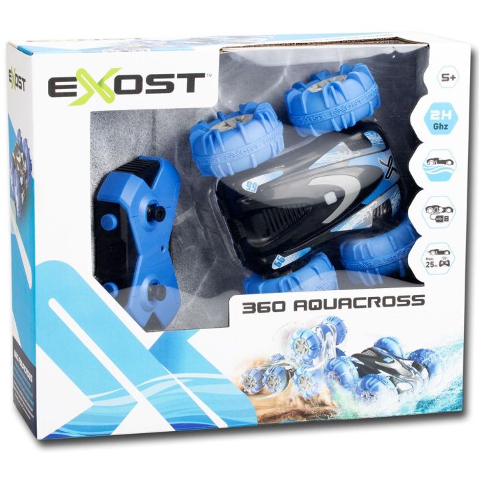 Exost 360 Aquacross: Coche Anfibio Teledirigido Todo Terreno con Batería USB Recargable, para Interior/Exterior, +5 Años 3 Exost 360 Aquacross: Coche Anfibio Teledirigido Todo Terreno con Batería USB Recargable, para Interior/Exterior, +5 Años 3