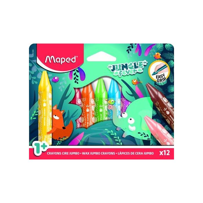 Ceras Maped Jungle Fever Jumbo Estuche De 12