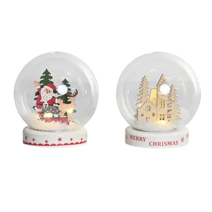 DKD Home Decor Decoración Luminosa Navideña de Cristal LED Árboles y Casas Blanco Multicolor 11x13x11 cm (4 Unidades) con Pilas CR2032 DKD Home Decor Decoración Luminosa Navideña de Cristal LED Árboles y Casas Blanco Multicolor 11x13x11 cm (4 Unidades) con Pilas CR2032