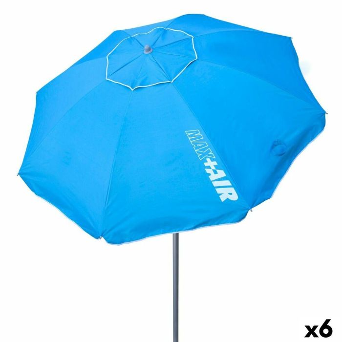 Sombrilla Aktive Azul Ø 200 cm 200 x 200 x 200 cm 200 x 198,5 x 200 cm UV50 (6 Unidades)