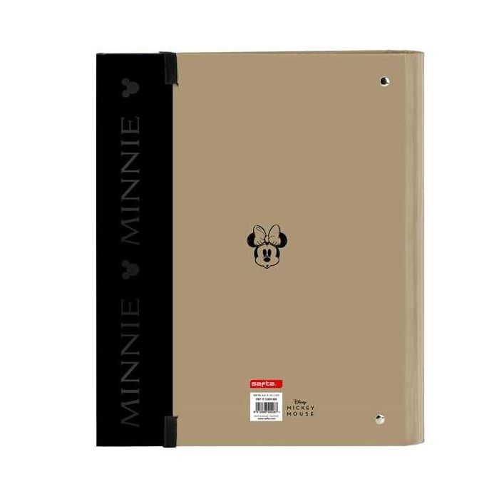 Carpeta de anillas Minnie Mouse Beige (27 x 32 x 3.5 cm) 1