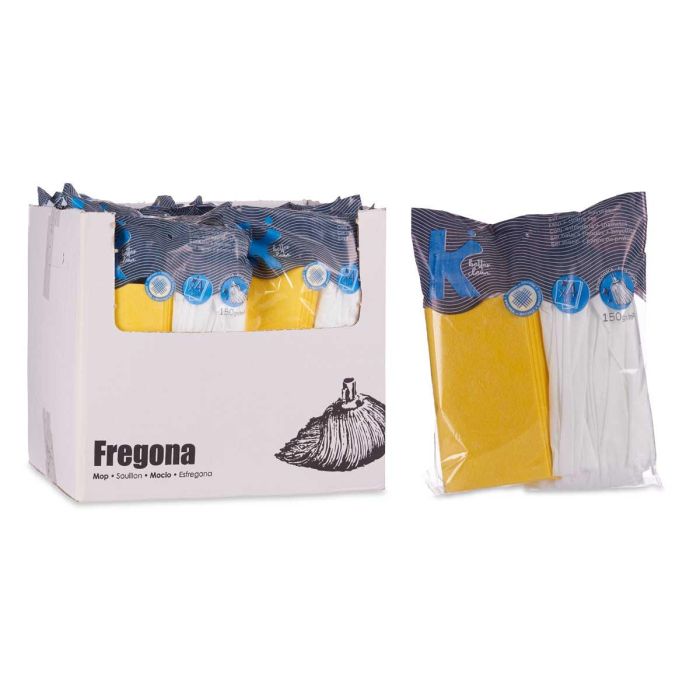 Set Fregona Viscosa 150gr y 4 Bayetas 40x36 cm Arte Regal - Gris, Blanco, Amarillo (14 Unidades) 2 Set Fregona Viscosa 150gr y 4 Bayetas 40x36 cm Arte Regal - Gris, Blanco, Amarillo (14 Unidades) 2