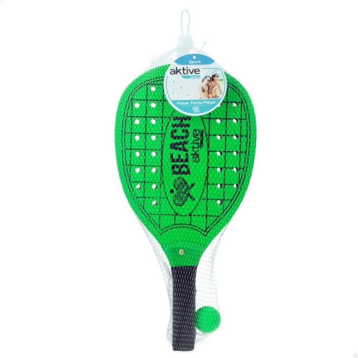 Palas de Playa con Pelota Aktive 20 x 40 cm (12 Unidades) 2 Palas de Playa con Pelota Aktive 20 x 40 cm (12 Unidades) 2