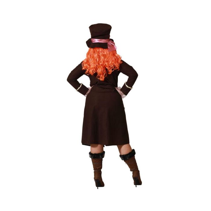 Disfraz Sombrerera Loca Marrón Mujer Adulto XXL Chaqueta Sombrero Accesorio Cuello Personajes de Cuento Polyester 2 Disfraz Sombrerera Loca Marrón Mujer Adulto XXL Chaqueta Sombrero Accesorio Cuello Personajes de Cuento Polyester 2