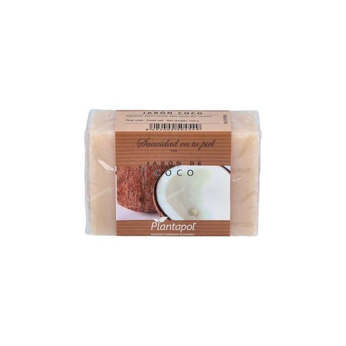 PLANTAPOL Jabón Natural de Coco 100g para Pieles Sensibles e Hidratación Profunda