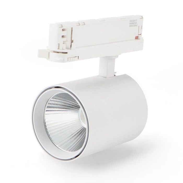 Foco de Carril LED  40W 90Lm/W High CRI (>95)  4000ºK Driver Lifud Trifásico 50.000H