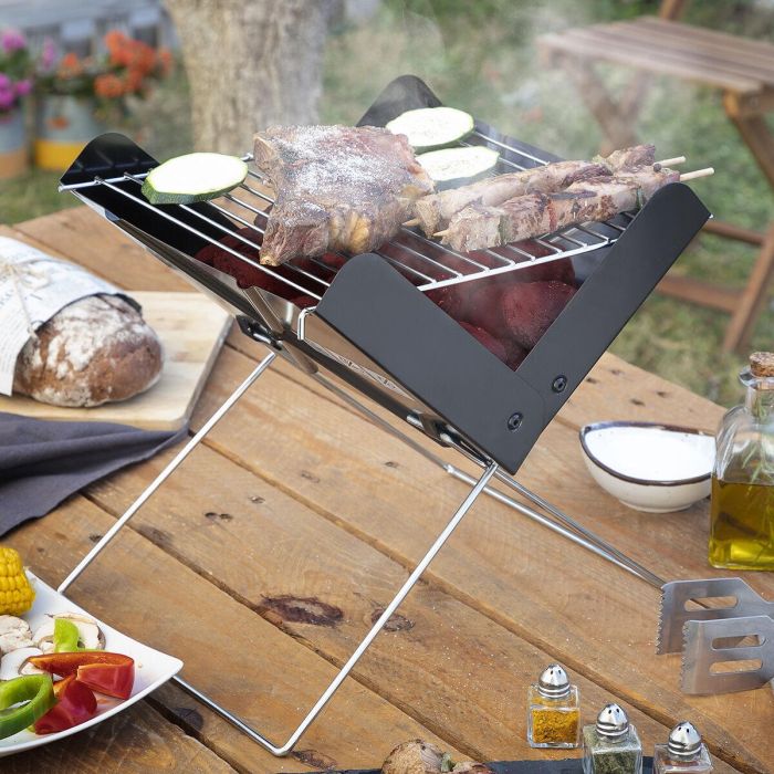 Mini Barbacoa Plegable Portátil para Carbón Foldecue InnovaGoods 6 Mini Barbacoa Plegable Portátil para Carbón Foldecue InnovaGoods 6
