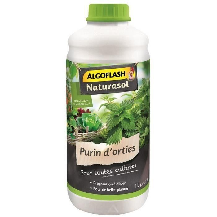 Algoflash Naturasol Ortiga Líquida - Extracto Vegetal 100% Urtica Dioica para Spray Foliar y Riego de Cultivos - 1 L