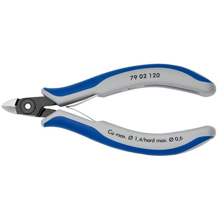 Knipex 79 02 120 - Alicates de corte diagonal de precisión, 6,5 mm, Acero cromo vanadio, 120 mm