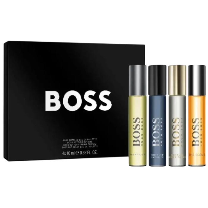 Set Hugo Boss: Boss Bottled, Eau De Toilette, For Men, 10 ml + Boss Bottled Infinite, Eau De Parfum, For Men, 10 ml + Boss Bottled, Eau De Parfum, For Men, 10 ml + Boss Bottled, Parfum, For Men, 10 ml