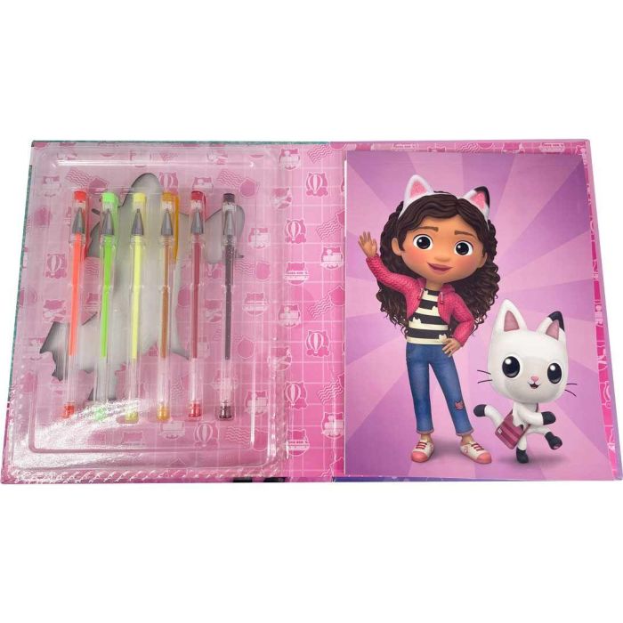 Blister cuaderno + 6 boligrafos gel La Casa de Muñecas de Gabby 2 Blister cuaderno + 6 boligrafos gel La Casa de Muñecas de Gabby 2