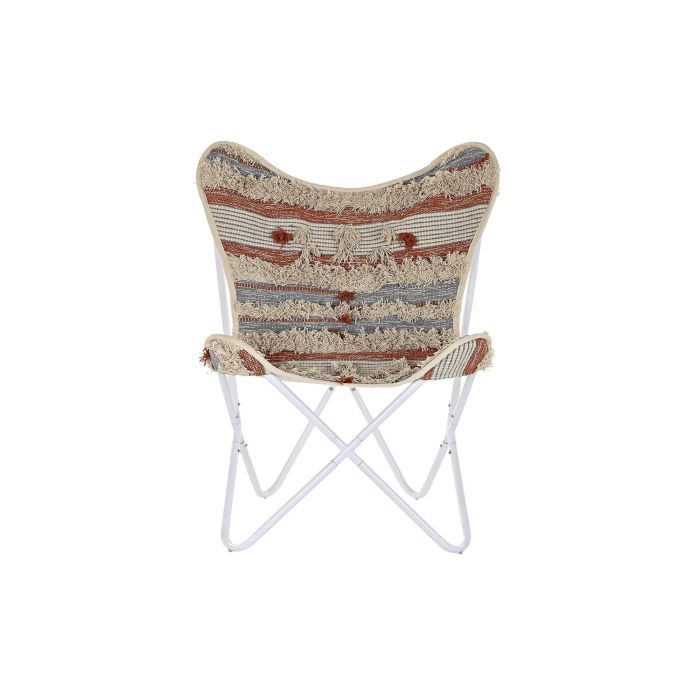 Sillon Boho DKD Home Decor Naranja Blanco 65 x 90 x 74 cm 3 Sillon Boho DKD Home Decor Naranja Blanco 65 x 90 x 74 cm 3