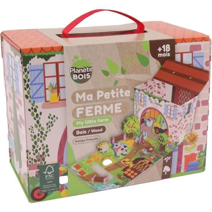 Planete Bois PLA3301040302473 Casita de juegos de granja de madera FSC, 12 piezas, juego infantil +18 meses 3 Planete Bois PLA3301040302473 Casita de juegos de granja de madera FSC, 12 piezas, juego infantil +18 meses 3