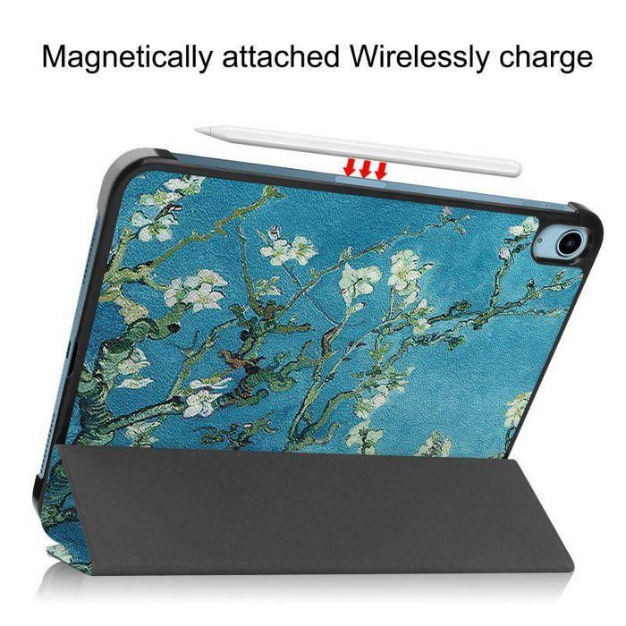 CoreParts For Apple iPad 10th Gen 10.9-inch (2022) Tri-fold Caster Hard Shell Cover with Auto Wake Function - Blossom Style 4 CoreParts For Apple iPad 10th Gen 10.9-inch (2022) Tri-fold Caster Hard Shell Cover with Auto Wake Function - Blossom Style 4