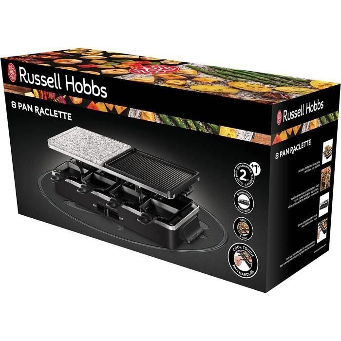 Russell Hobbs 26280-56 MULTI RACLETTE 3 EN 1, Raclette, Crepera y Plancha para 8 Personas, Acero Inoxidable y Piedra 1