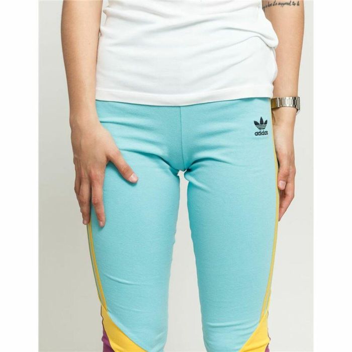 Mallas Deportivas de Mujer Adidas  High-Waisted Aguamarina 3
