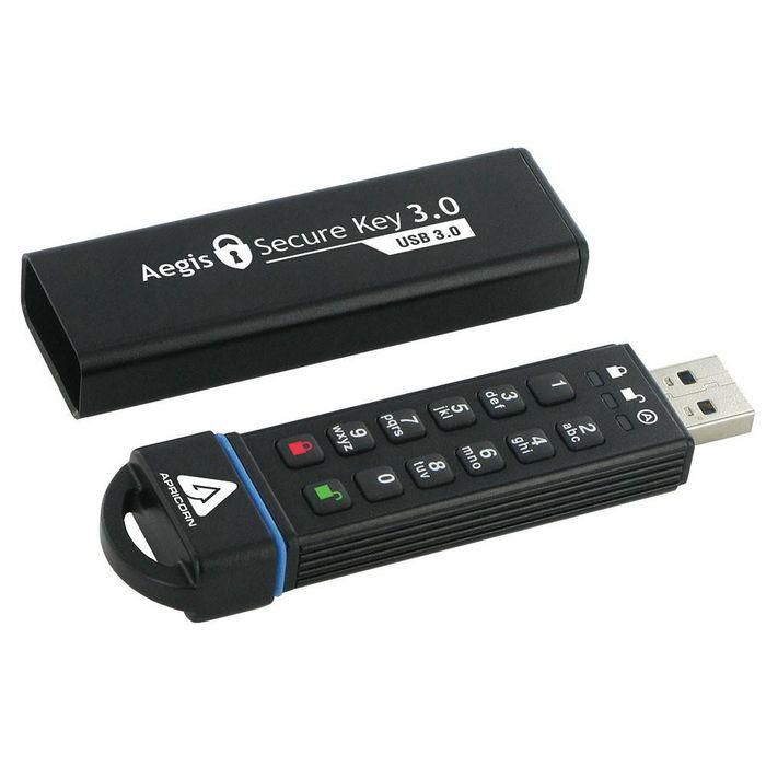 Apricorn Aegis Secure Key 3.0 Unidad Flash USB 30GB USB 3.0 con Cifrado Hardware AES 256-bit FIPS 140-2 3