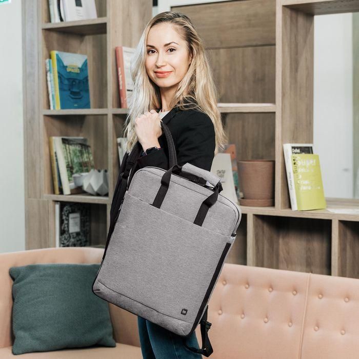 Dicota Bag Eco MOTION 13 - 15.6", 600D RPET Polyester, Light Grey 4 Dicota Bag Eco MOTION 13 - 15.6", 600D RPET Polyester, Light Grey 4