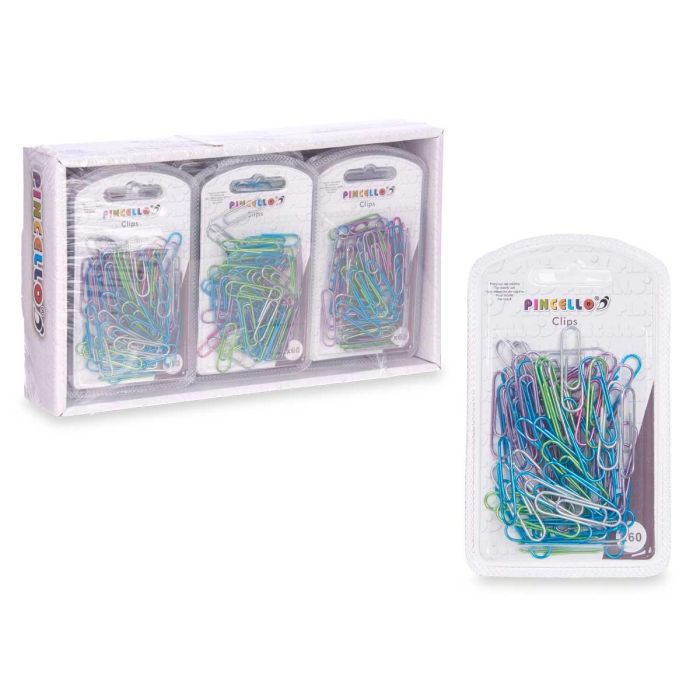 Set 60 Clips Metalizados Med Pincello 3X11CM (24 Unidades) 2 Set 60 Clips Metalizados Med Pincello 3X11CM (24 Unidades) 2