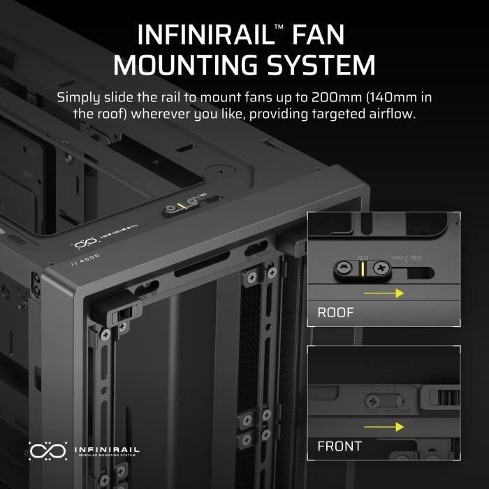 Corsair COR0840440485551 Caja para PC Semitorre Serie FRAME 4000D Negra 4 Corsair COR0840440485551 Caja para PC Semitorre Serie FRAME 4000D Negra 4