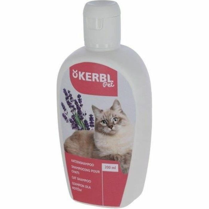 Champú para gatos - KERBL - 200 ml - Lavanda - Mango - Resplandor y suavidad