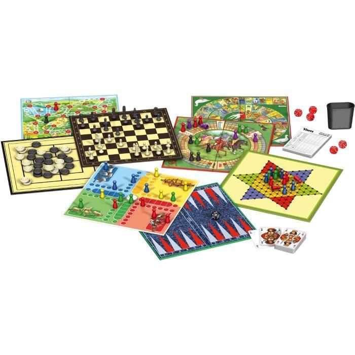 Schmidt Spiele The Great Classics - Caja de Juegos de Mesa: Colección de Clásicos como Ajedrez, Backgammon y más para Niños y Adultos 1