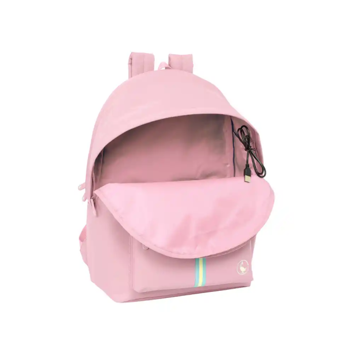 El Ganso Basics Mochila Doble para Portátil 15,6" + USB, Rosa, 31x44x18 cm 3