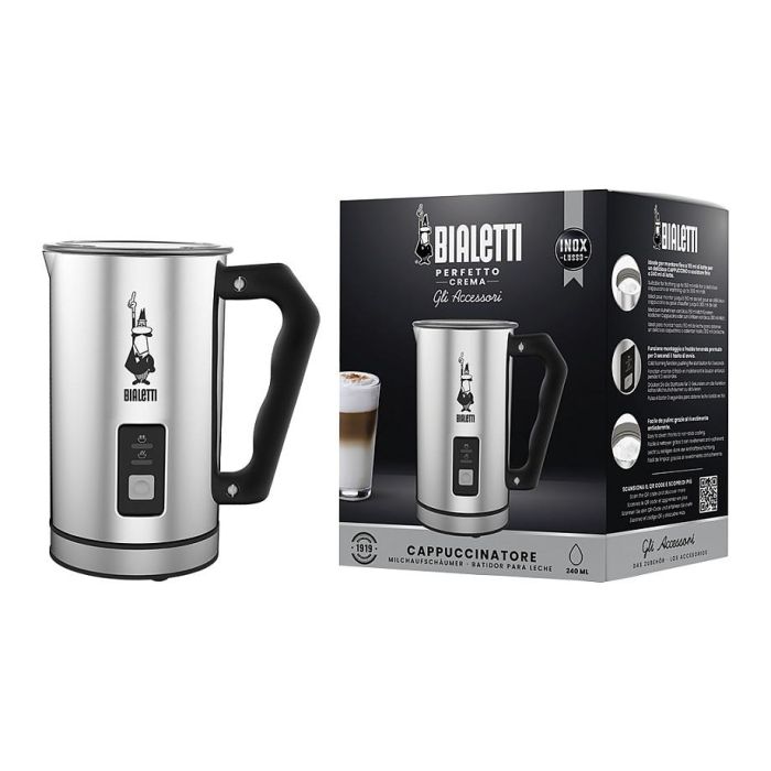 Bialetti MK01 Espumador de Leche Automático Acero Inoxidable Caliente y Fría 115ml / 240ml 1