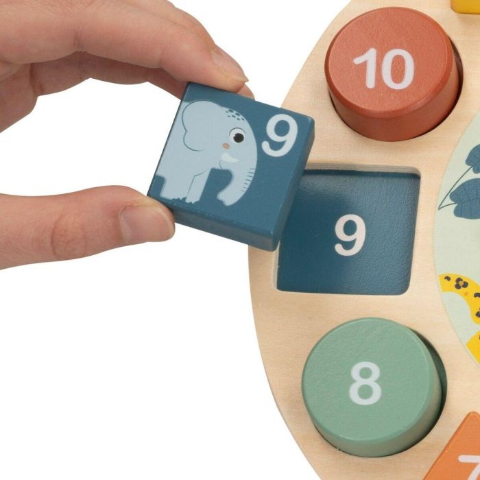Woomax Puzzle Reloj de Madera Animales 22 cm. Juguete Didáctico Infantil para Aprender la Hora, Edad +24 Meses 5 Woomax Puzzle Reloj de Madera Animales 22 cm. Juguete Didáctico Infantil para Aprender la Hora, Edad +24 Meses 5