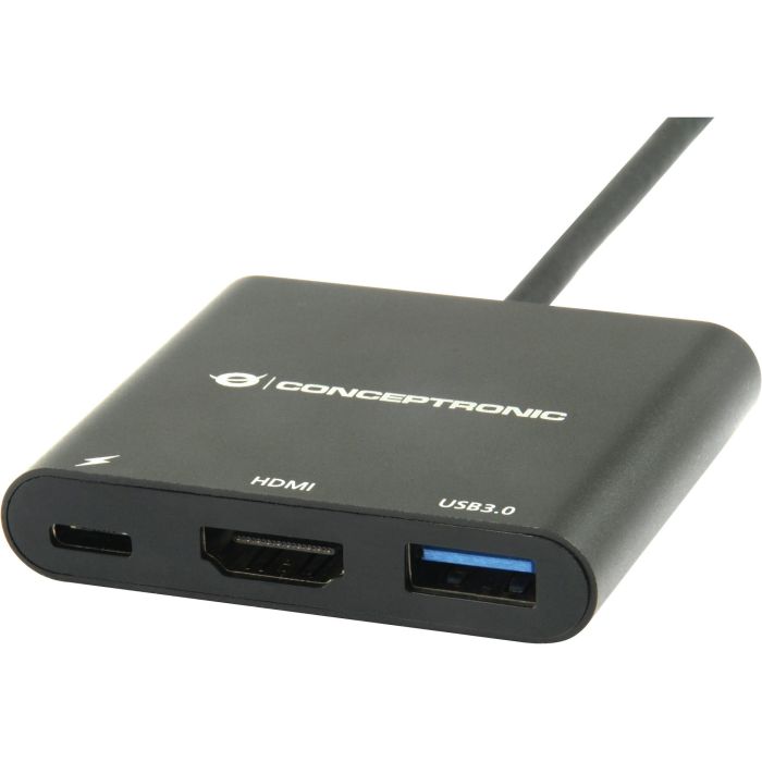 Conceptronic DONN01B Adaptador USB-C a HDMI/USB-A/60W PD, 15cm 1