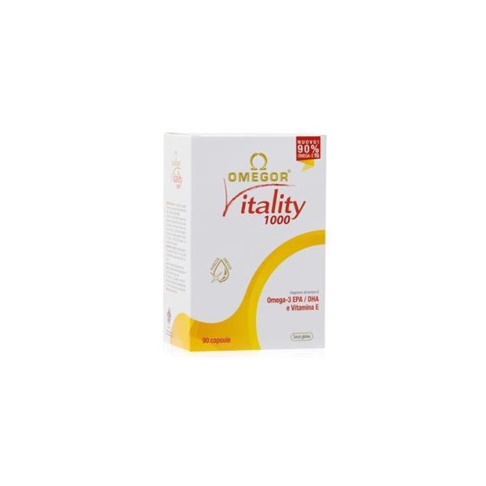 Omegor Vitality 1000 Perlas con Omega-3 EPA y DHA. Suplemento de Aceite de Pescado 90 Perlas para Corazón y Cerebro