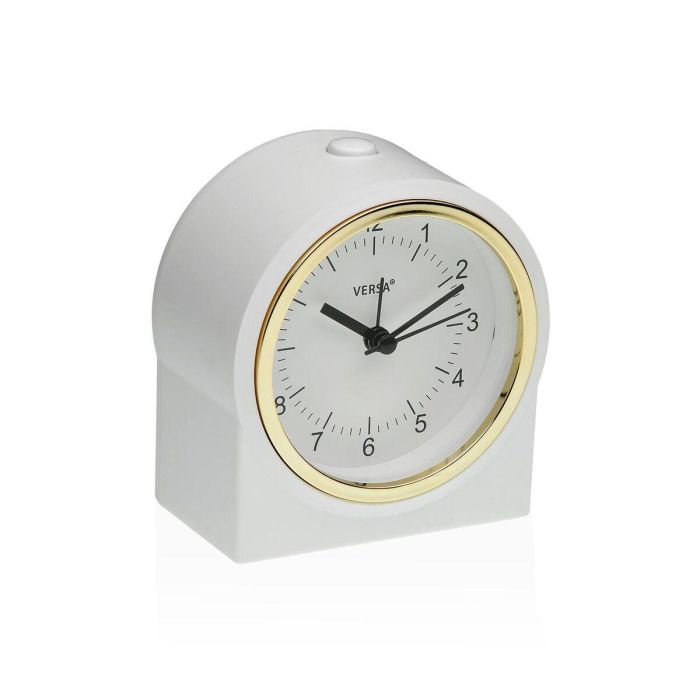 Reloj-Despertador Versa Blanco Plástico Reloj-Despertador Versa Blanco Plástico