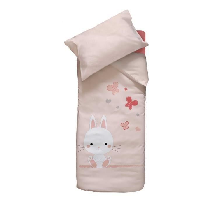 DOMIVA Funda Nórdica + Funda Almohada Lapinou - Juego de Cama Bebé 100x140 cm + 40x60 cm