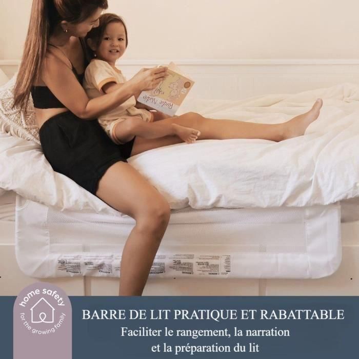 Dreambaby DRE9312742477424 Maggie Barrera de Seguridad para Camas Estándar y Planas, 110 cm Ancho x 50 cm Alto 3 Dreambaby DRE9312742477424 Maggie Barrera de Seguridad para Camas Estándar y Planas, 110 cm Ancho x 50 cm Alto 3