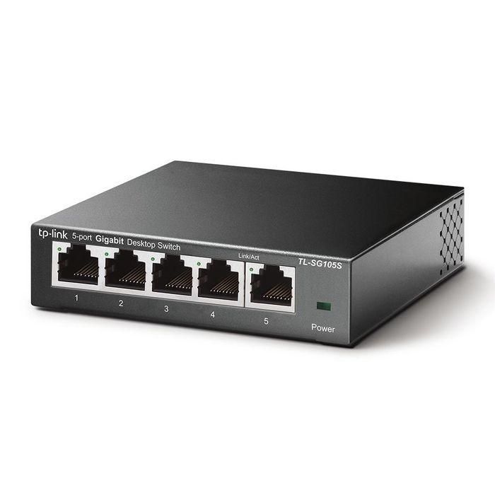 Tp-link Switch 5 Puertos Gigabit TL-SG105S 10/100/1000Mbps Ethernet Escritorio Metal Plug and Play 1