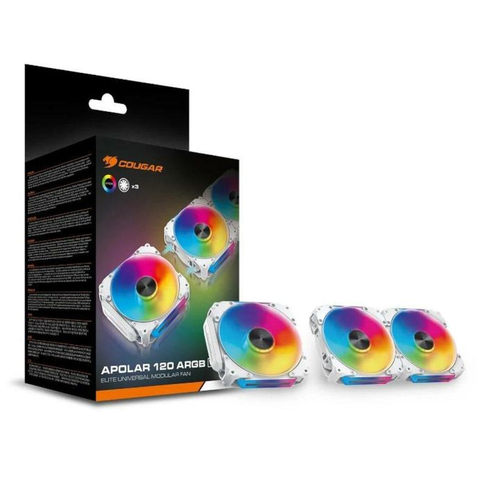 Ventilador de Caja Cougar Apolar 120 Argb Ø 12 cm Blanco ARGB 1 Ventilador de Caja Cougar Apolar 120 Argb Ø 12 cm Blanco ARGB 1