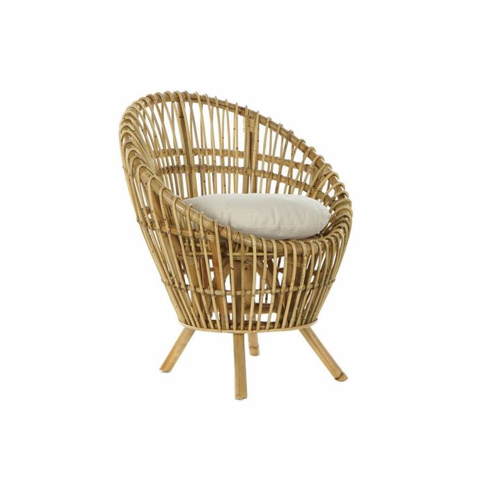 Sillón DKD Home Decor 8424001750092 Natural Algodón Blanco Ratán (74 x 67 x 85 cm) Sillón DKD Home Decor 8424001750092 Natural Algodón Blanco Ratán (74 x 67 x 85 cm)