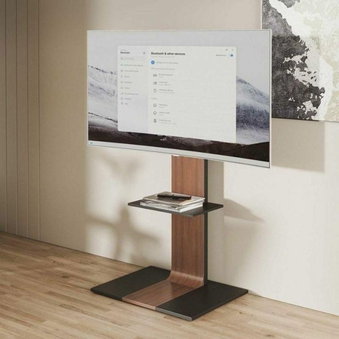 AISENS FT86TSE-401 Soporte de Suelo TV/Monitor 37-86" VESA 600x400mm 50kg con Bandeja DVD Negro/Marrón 2