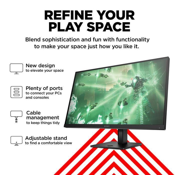 HP OMEN 27q Monitor Gaming, 27 pulgadas QHD (2560x1440), 165 Hz de Tasa de Refresco, con Alto Rendimiento y Colores Vívidos 7