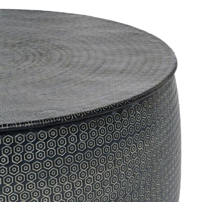 Mesa auxiliar 66 x 66 x 34,5 cm Negro Aluminio (3 Unidades) 6 Mesa auxiliar 66 x 66 x 34,5 cm Negro Aluminio (3 Unidades) 6