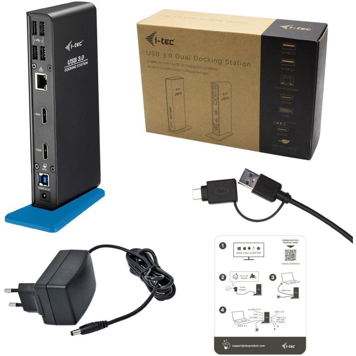 Hub USB i-Tec U3DUALHDMIDOCK 6 Hub USB i-Tec U3DUALHDMIDOCK 6