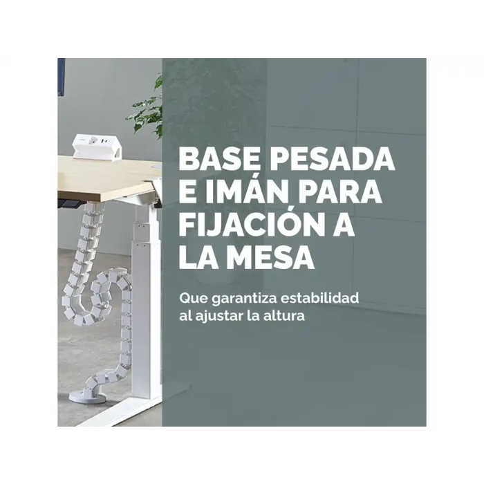 Fellowes 100136872 Organizador de Cables en Espiral Vértebra Pasacables Blanco 1.3m 6