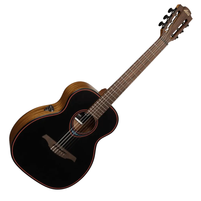 LAG Guitarra Acústica Travel Nylon Blue Wave AE Blue Wave 1 Tapa Cedro Rojo Macizo Fondo Caoba Satinado 3 LAG Guitarra Acústica Travel Nylon Blue Wave AE Blue Wave 1 Tapa Cedro Rojo Macizo Fondo Caoba Satinado 3