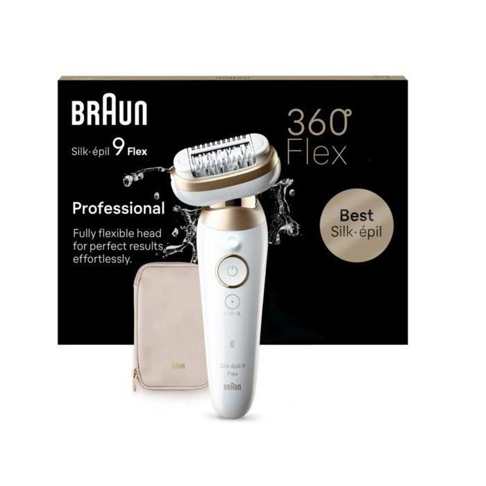Depiladora - BRAUN - Silk Epil 9-011 3D - Cabezal flexible - Tecnología Wet & Dry - 40 pinzas MicroGrip Depiladora - BRAUN - Silk Epil 9-011 3D - Cabezal flexible - Tecnología Wet & Dry - 40 pinzas MicroGrip