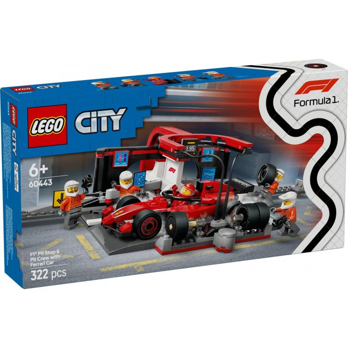 Lego Juego de Construcción City Fórmula 1 Parada en Boxes con Equipo de Mecánicos y Coche Ferrari para Niños +6 Años 9 Lego Juego de Construcción City Fórmula 1 Parada en Boxes con Equipo de Mecánicos y Coche Ferrari para Niños +6 Años 9