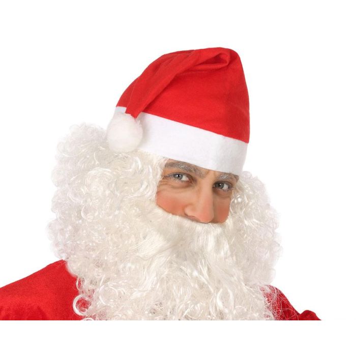 Gorro Papa Noel con Pompón Rojo y Blanco para Adulto - Accesorio de Navidad 0 Gorro Papa Noel con Pompón Rojo y Blanco para Adulto - Accesorio de Navidad 0