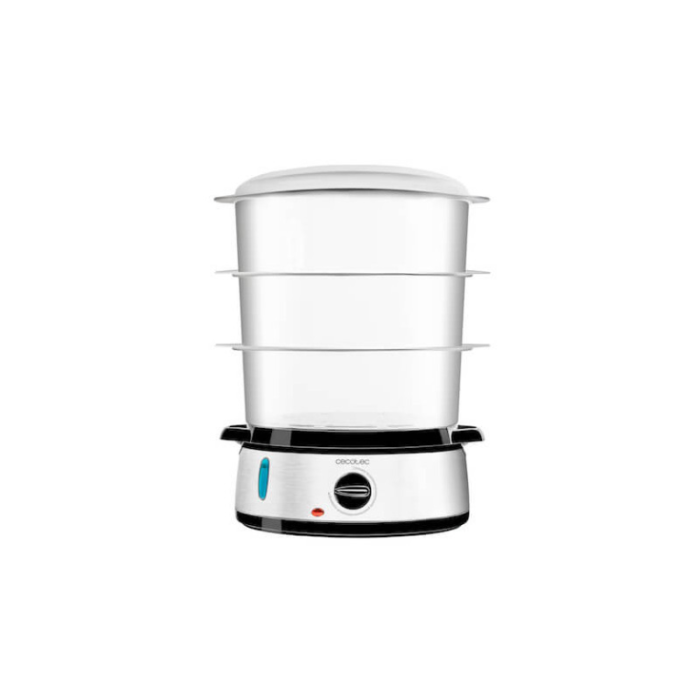 Cecotec Vapovita 3000 Inox Vaporera Eléctrica 800W, 9L, 3 Recipientes, Cuenco Arroz, Soportes Huevos, Acero Inox, Compacta Cecotec Vapovita 3000 Inox Vaporera Eléctrica 800W, 9L, 3 Recipientes, Cuenco Arroz, Soportes Huevos, Acero Inox, Compacta