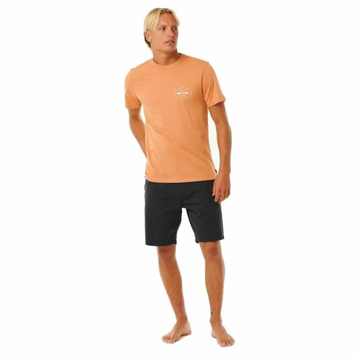 Camiseta Deportiva de Manga Corta Rip Curl Stapler Marrón claro S 0 Camiseta Deportiva de Manga Corta Rip Curl Stapler Marrón claro S 0