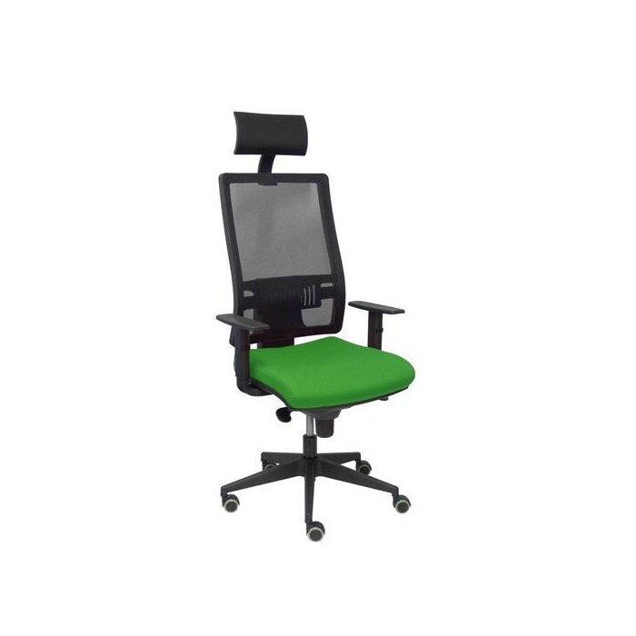 Silla Piqueras Y Crespo Horna Cabecero Fijo Mecanismo Sincro Con Regulador De Tension Respaldo De Malla Transpirable Y Asiento Tapizado Bali Verde