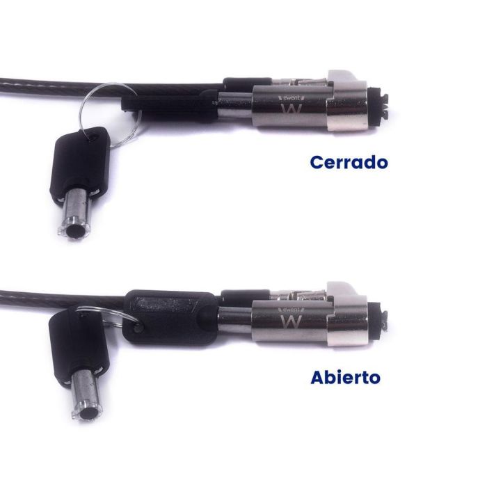 Ewent Cable de Seguridad EW1239 para Portátiles con Ranura NANO, 1.8M 2 Ewent Cable de Seguridad EW1239 para Portátiles con Ranura NANO, 1.8M 2